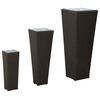 vidaXL K&uuml;lt&eacute;ri K&eacute;szlet 3 db Fekete 30 x 30 x 80 cm F&eacute;m