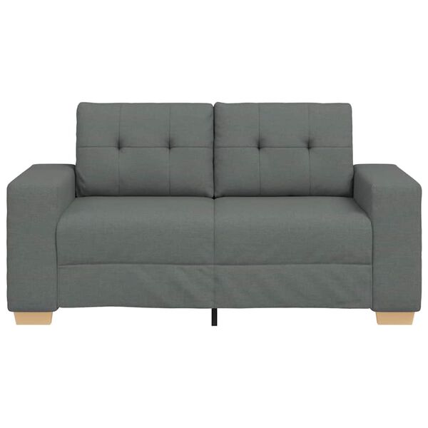 vidaXL sötétszürke szövet loveseat kanapé 120 cm