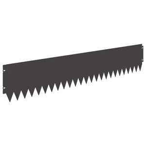 vidaXL Fűszeg&eacute;lyez&eacute;s 10 db 103 x 20 cm Ac&eacute;l Fekete