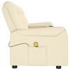 vidaXL 4 személyes krém dönthető masszázsfotel pohártartóval