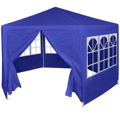 vidaXL parti sátor 6 db kék oldalfallal 2x2 m