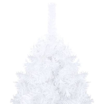 vidaXL fehér PVC megvilágított műkarácsonyfa gömb szettel 120 cm