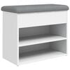 vidaXL feh&eacute;r cipőpad 62 x 32 x 50 cm r&eacute;tegelt f&aacute;b&oacute;l