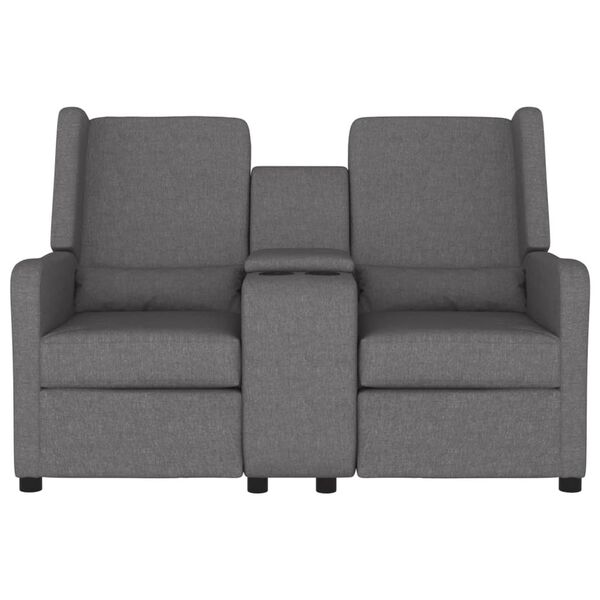 vidaXL vil&aacute;gossz&uuml;rke k&eacute;tszem&eacute;lyes d&ouml;nthető massz&aacute;zsfotel poh&aacute;rtart&oacute;val