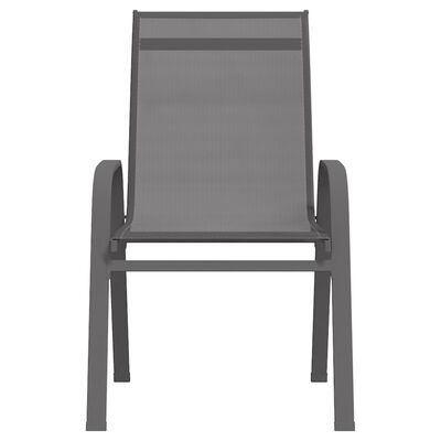 vidaXL 6 db szürke textilén rakásolható kerti szék