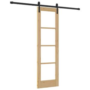 vidaXL Cs&uacute;sz&oacute; ajt&oacute; ORKDAL Term&eacute;szetes &eacute;s fekete 61 x 198,5 cm