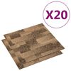 vidaXL Padl&oacute; szőnyeg 20 pcs Barna 50 x 50 cm PP