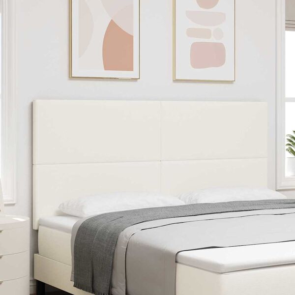 vidaXL Fejt&aacute;mla fejt&aacute;ml&aacute;val Kr&eacute;m 180 cm Műbőr