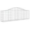 vidaXL 4 db &iacute;ves horganyzott vas gabion kos&aacute;r 200x30x60/80 cm