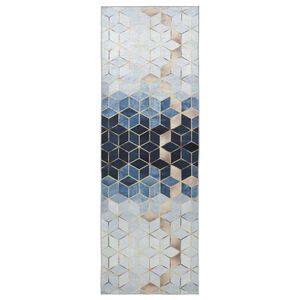 vidaXL Szőnyeg fut&oacute; LESAKA Ez&uuml;st 100 x 300 cm Gy&eacute;m&aacute;nt b&aacute;rsony