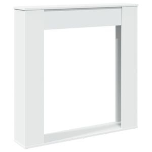 vidaXL feh&eacute;r szerelt fa kandall&oacute;burkolat 100 x 20 x 100 cm