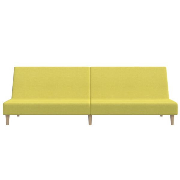 vidaXL k&eacute;tszem&eacute;lyes z&ouml;ld sz&ouml;vet kanap&eacute;&aacute;gy