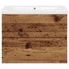 vidaXL antik fa színű mosdószekrény beépített mosdókagylóval