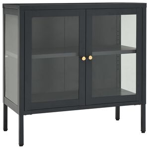 vidaXL antracitsz&uuml;rke ac&eacute;l &eacute;s &uuml;veg t&aacute;lal&oacute;szekr&eacute;ny 70 x 35 x 70 cm