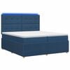 vidaXL LED Boxspring &Aacute;gy Mattal fejt&aacute;ml&aacute;val K&eacute;k 200 x 200 cm Sz&ouml;vet