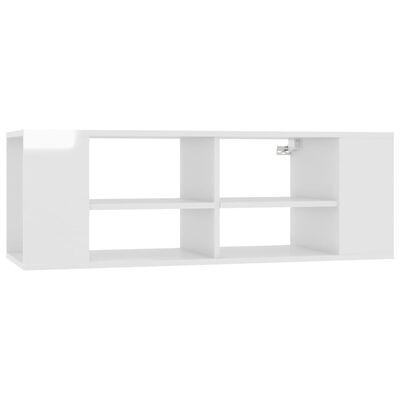 vidaXL magasfényű fehér falra szerelhető TV-szekrény 102 x 35 x 35 cm