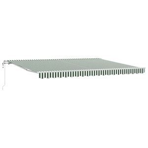vidaXL Beh&uacute;zhat&oacute; napellenző Z&ouml;ld &eacute;s Feh&eacute;r 450 &times; 350 cm