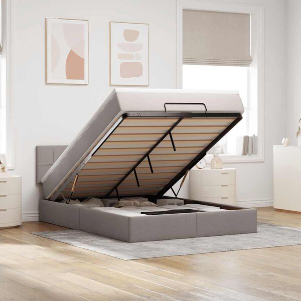 vidaXL Ottom&aacute;n &aacute;gy matraccal t&oacute;psz&iacute;n 140x190 cm anyaggal