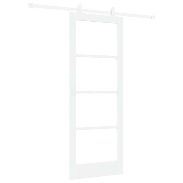 vidaXL Csúszó ajtó ORKDAL Fehér és fekete 78 x 202 cm