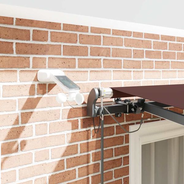 vidaXL barna automata kihúzható LED-es napellenző 300 x 250 cm