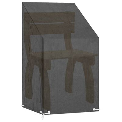 vidaXL 2 db polietilén kerti szék huzat 8 fűzőlyukkal 65x65x80/120 cm