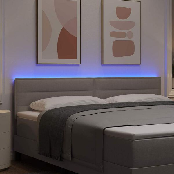 vidaXL LED &aacute;gyt&aacute;mla LED -es l&aacute;mp&aacute;kkal T&oacute;psz&iacute;nű 180 cm Poli&eacute;szter