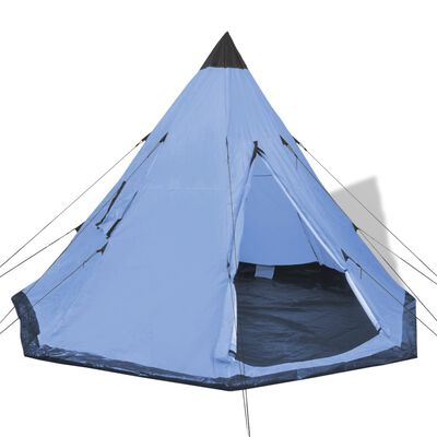 vidaXL 4 személyes kék sátor