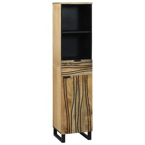 vidaXL Fürdőszobai mosdószekrény Barna 38 x 33 x 160 cm Faanyag