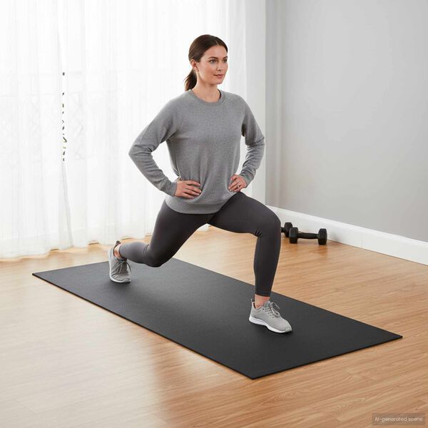 vidaXL Sportv&eacute;dő matrac Fekete 150 x 75 x 0,6 cm PVC