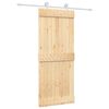 vidaXL Cs&uacute;sz&oacute; ajt&oacute; Term&eacute;szetes &eacute;s Feh&eacute;r 85 x 210 cm Szil&aacute;rd Fenyőfa