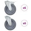 vidaXL 12 db h&aacute;tfuratos &ouml;nbe&aacute;ll&oacute; g&ouml;rgő 125 mm