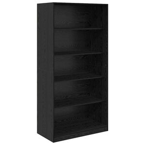 vidaXL Ruh&aacute;sszekr&eacute;ny Fekete t&ouml;lgy 100 x 50 x 200 cm Szerelt Fa