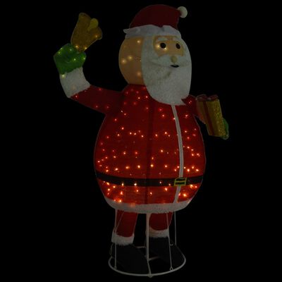 vidaXL dekoratív luxus szövet karácsonyi LED-es Mikulás figura 180 cm