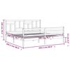 vidaXL tömör fa ágykeret fejtámlával 200 x 200 cm