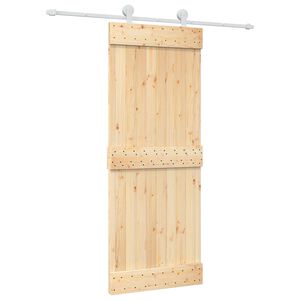 vidaXL Cs&uacute;sz&oacute; ajt&oacute; 80 x 210 cm Szil&aacute;rd Fenyőfa (Nem Kezelt)