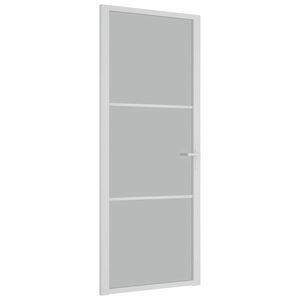 vidaXL feh&eacute;r matt &uuml;veg &eacute;s alum&iacute;nium belt&eacute;ri ajt&oacute; 83 x 201,5 cm