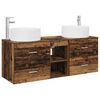 vidaXL F&uuml;rdőszoba b&uacute;tor szett 3 db Antik Fa 49,5 x 44,5 x 65,5 cm