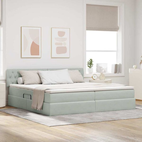 vidaXL T&aacute;rol&oacute;s &Aacute;gy matracmal Vil&aacute;gossz&uuml;rke 200 x 200 cm B&aacute;rsony