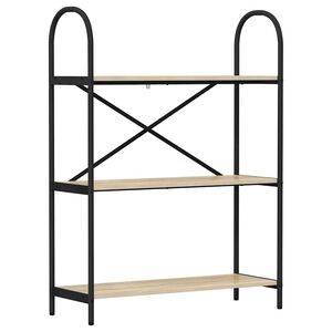 vidaXL K&ouml;nyvespolc 3 szintes 80 x 30 x 109 cm Szerelt fa Sonoma t&ouml;lgy