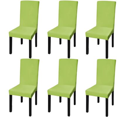 vidaXL 6 db zöld szabott nyújtható székszoknya