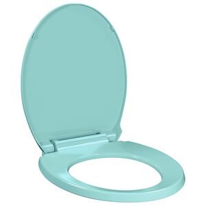 vidaXL z&ouml;ld ov&aacute;lis WC-&uuml;lőke lassan csuk&oacute;d&oacute; fed&eacute;llel