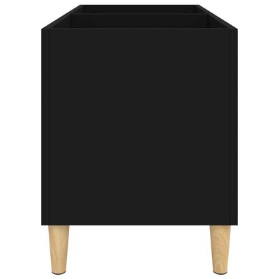 vidaXL fekete szerelt fa hanglemezszekrény 74,5x38x48 cm