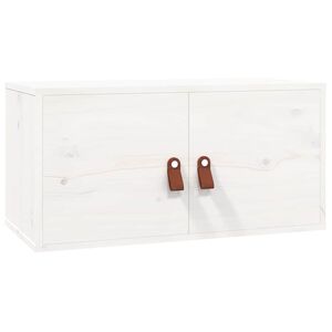 vidaXL feh&eacute;r t&ouml;m&ouml;r fenyőfa faliszekr&eacute;ny 60 x 30 x 30 cm
