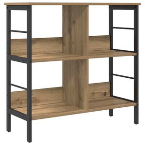 vidaXL K&ouml;nyvespolc 4 szintes 82 x 32 x 79 cm Szerelt Fa Artisan t&ouml;lgy