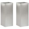 vidaXL Kerti cser&eacute;p 2 db Ez&uuml;st 20 x 20 x 50 cm Rozsdamentes Ac&eacute;l