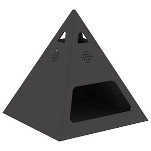 vidaXL Tűzgy&uacute;jt&oacute; t&aacute;l Fekete 50 x 50 x 51 cm időj&aacute;r&aacute;s&aacute;ll&oacute; ac&eacute;l