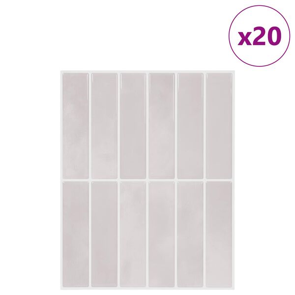 vidaXL T&eacute;glalap csempe 20 pcs B&eacute;zs 29 x 23 x 0,08 cm Poliuret&aacute;n &eacute;s PET