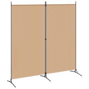 vidaXL 2-paneles szoba elv&aacute;laszt&oacute; B&eacute;zs 175 x 180 cm Sz&ouml;vet