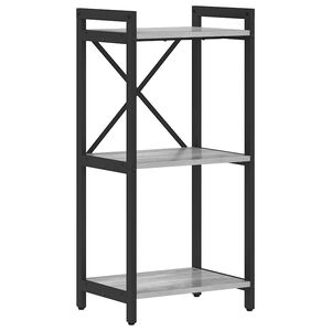 vidaXL K&ouml;nyvespolc 40 x 30 x 85 cm Szerelt Fa Sz&uuml;rke sonoma