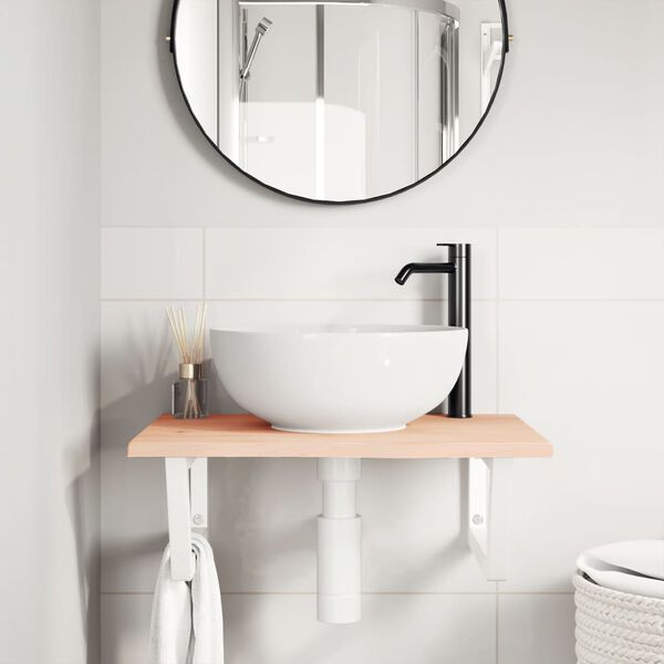 vidaXL ac&eacute;l &eacute;s t&ouml;m&ouml;r t&ouml;lgyfa falra szerelhető mosd&oacute;polc